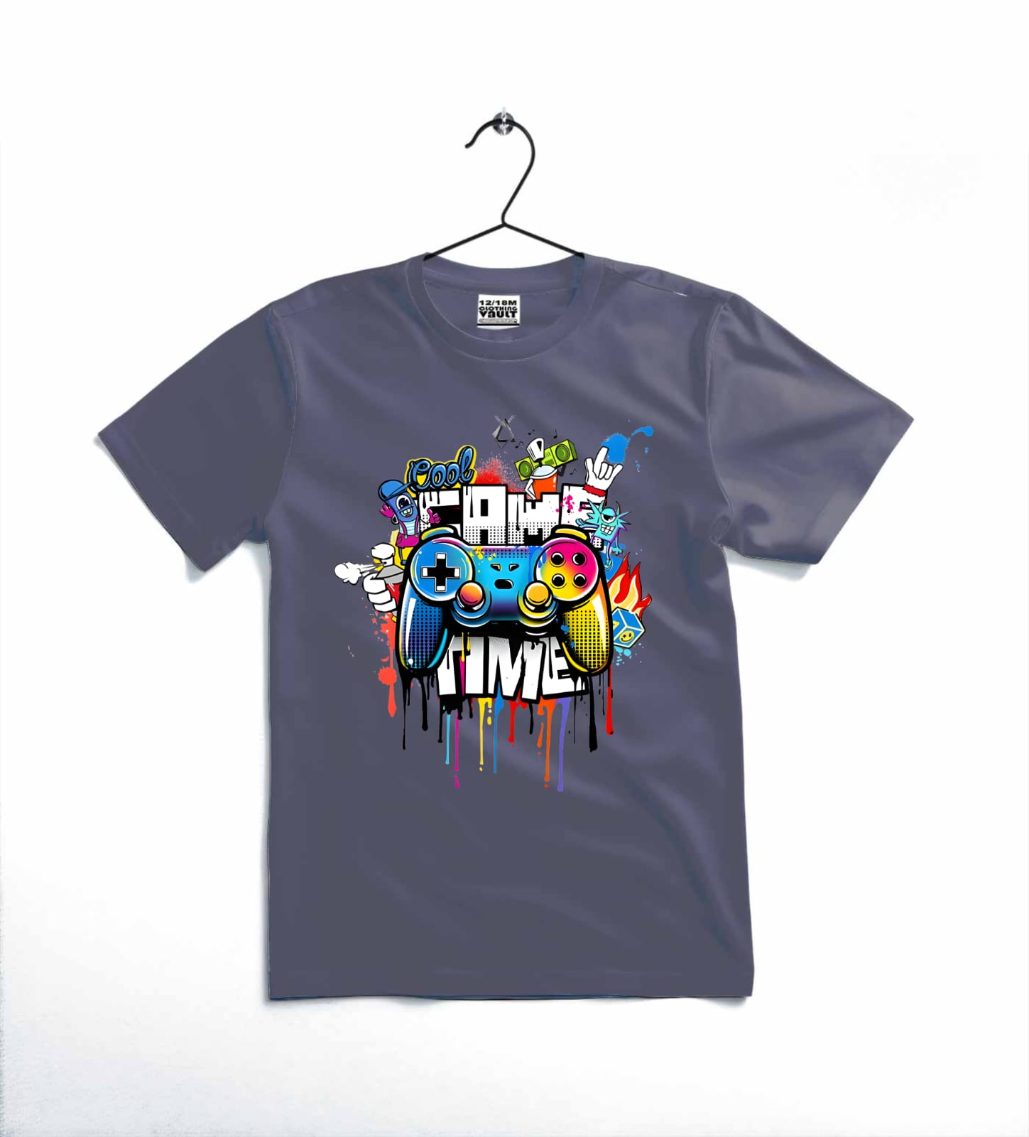 Game Time Printed Kids T Shirt Stylish Casual Comfortable Daily Wear For Boys And Girls - Image 4