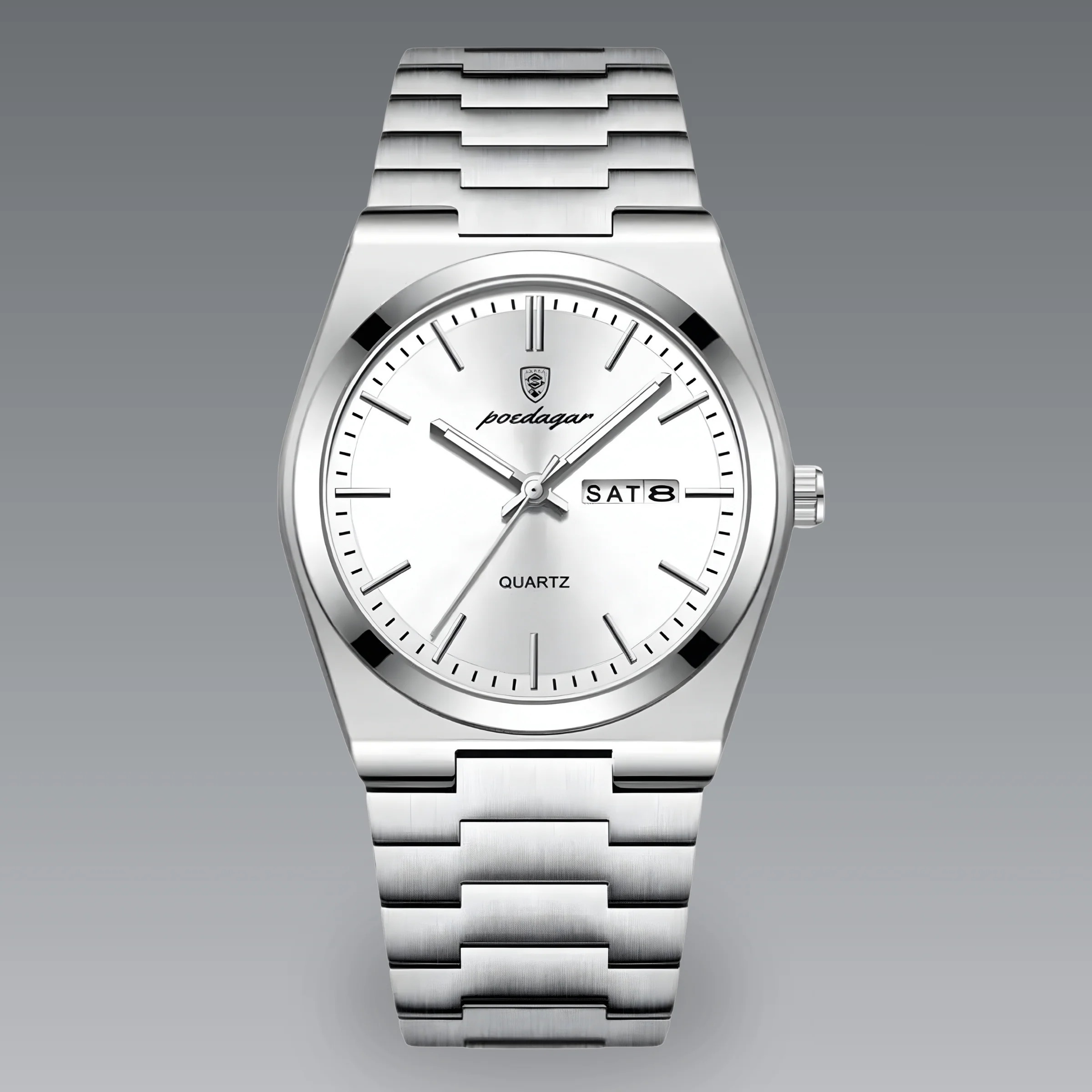 Premium Stainless Steel Quartz Watch PRX Style Elegant Durable Timepiece With Stainless Steel Strap And Precise Quartz Mechanism - Image 3