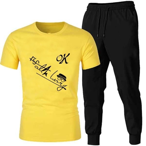 Black Trendy Markhor Printed Track Suit for Men & Boys | Soft & Comfortable Summer Wear | Lightweight Breathable Fabric - Image 2