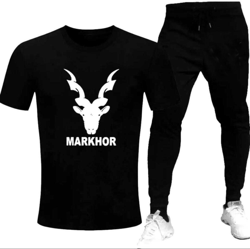 Premium Micro Men’s Tracksuit Markhor Print Comfortable Sportswear For Gym Workout Training And Daily Wear - Image 3