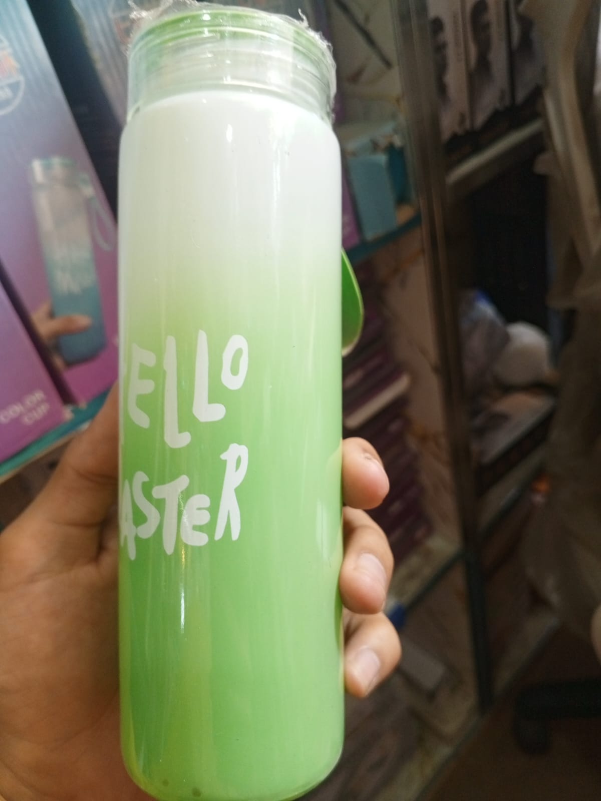 Hello Master 480ml Frosted Glass Water Bottle - Transparent Leak-Proof Portable Drinkware with Carrying Strap (Random Color) - Image 7