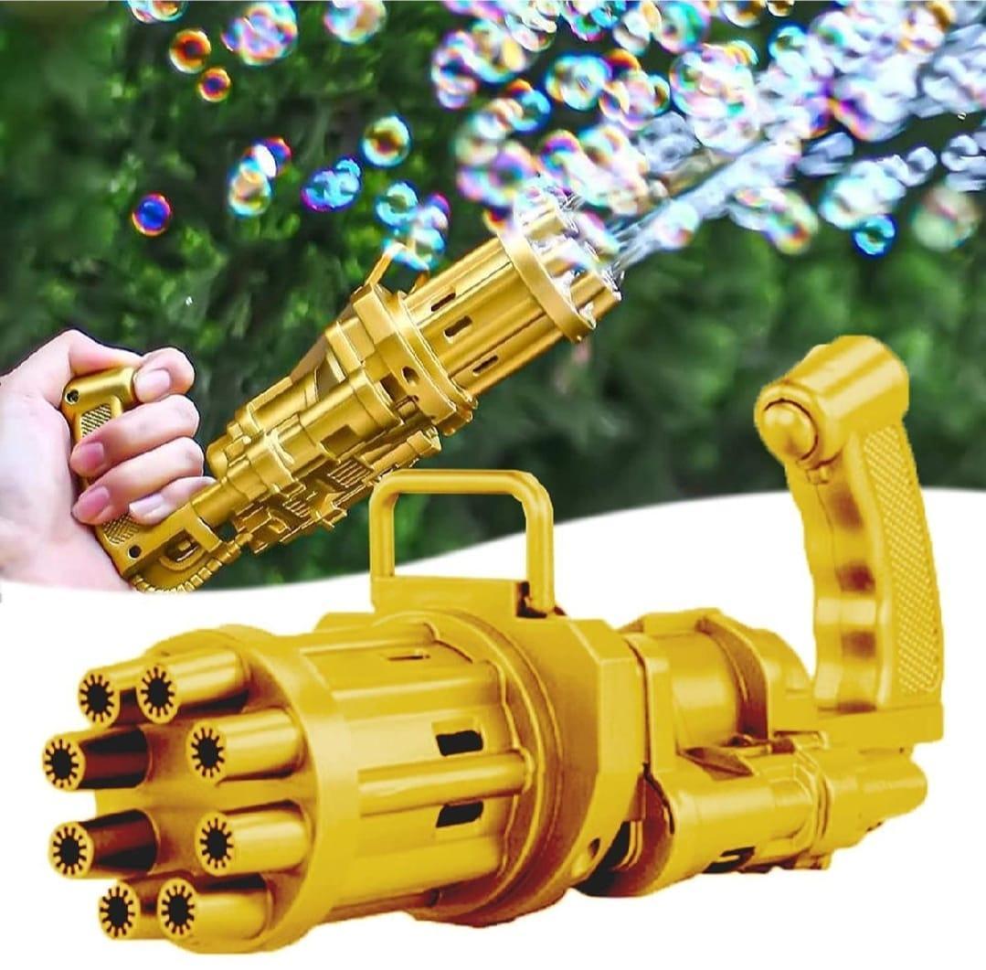 Electric Gatling Bubble Gun – 8 Hole Automatic Bubble Blaster Toy Gun - Image 2