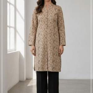 Unstitched Black Allover Block Printed 2-Pcs Katan Silk Suit for Women – Premium Soft Fabric Shirt & Trouser Dress Material