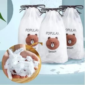 100 Pcs Disposable Food Cover Plastic Shopper Bags | Hygienic & Lightweight | Multi‑Purpose Use