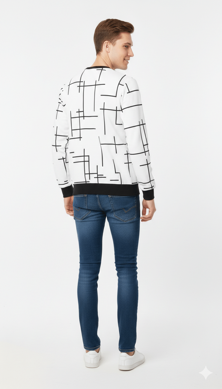 Stylish Boys Full Sleeve Printed T Shirt – Trendy Casual Look - Image 3