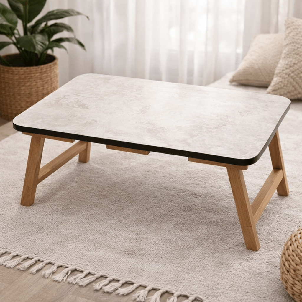 Multi-Purpose Wooden Folding Table – Portable Lap Desk for Study, Reading, and Laptop Use - Image 3