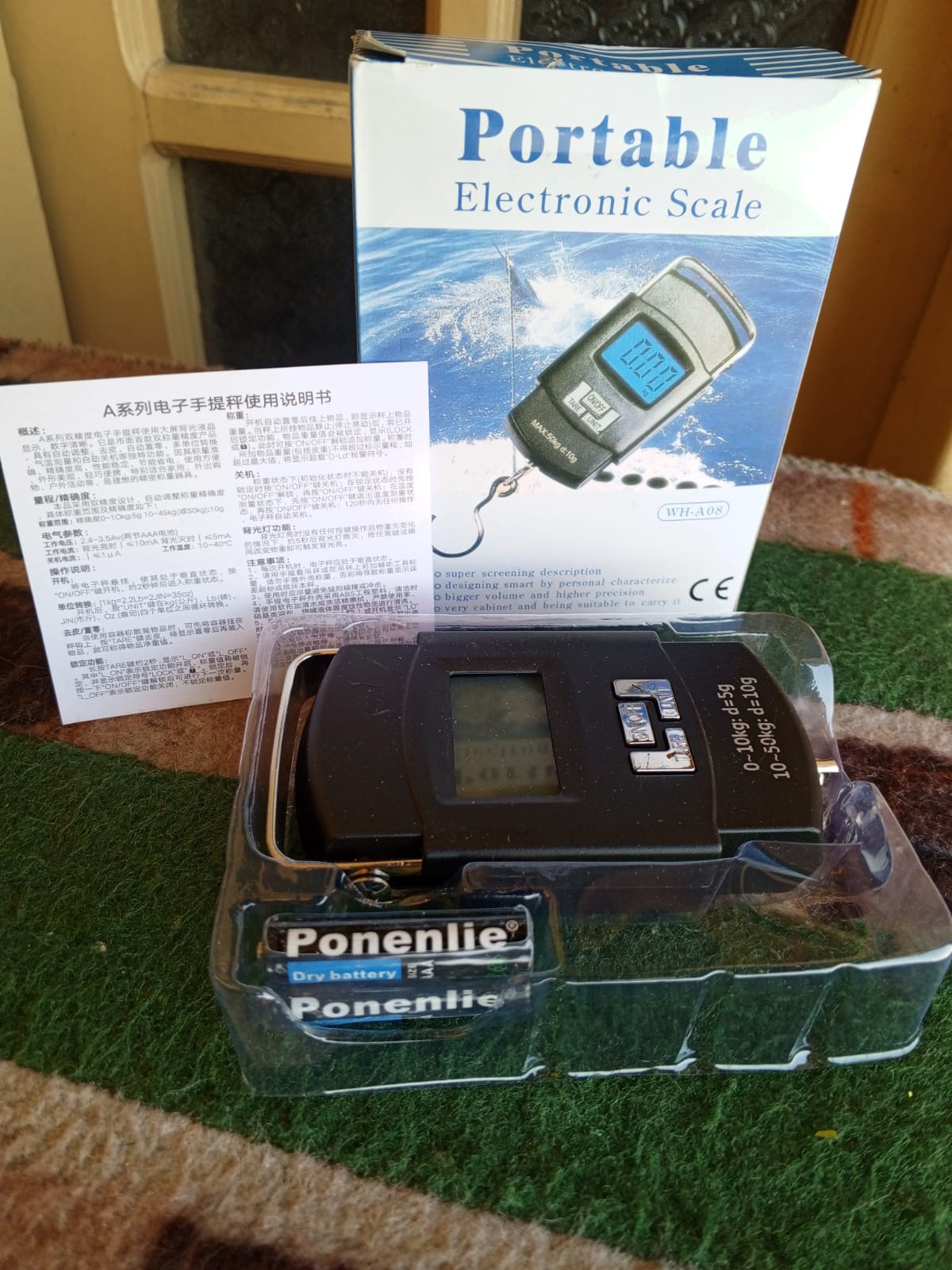 WH-A08 Portable Electronic Scale – 50kg Digital Hanging Luggage Scale - Image 5