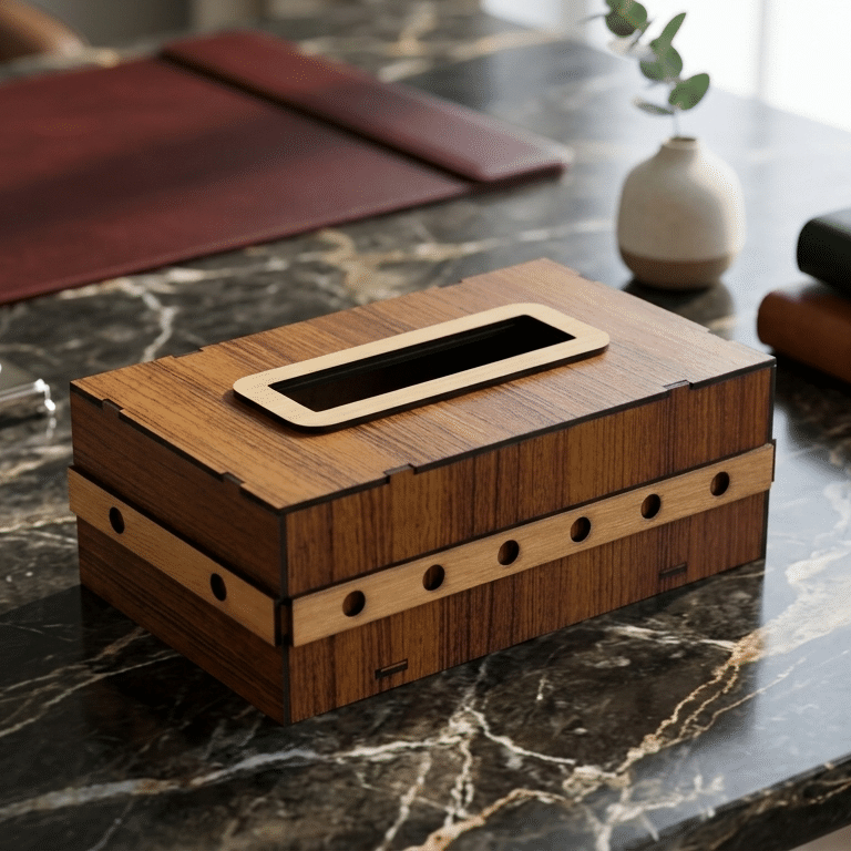Premium Tissue Box Holder – Stylish & Durable Organizer for Home, Office & Car - Size:9.5/3.5h/5.5 - Image 3