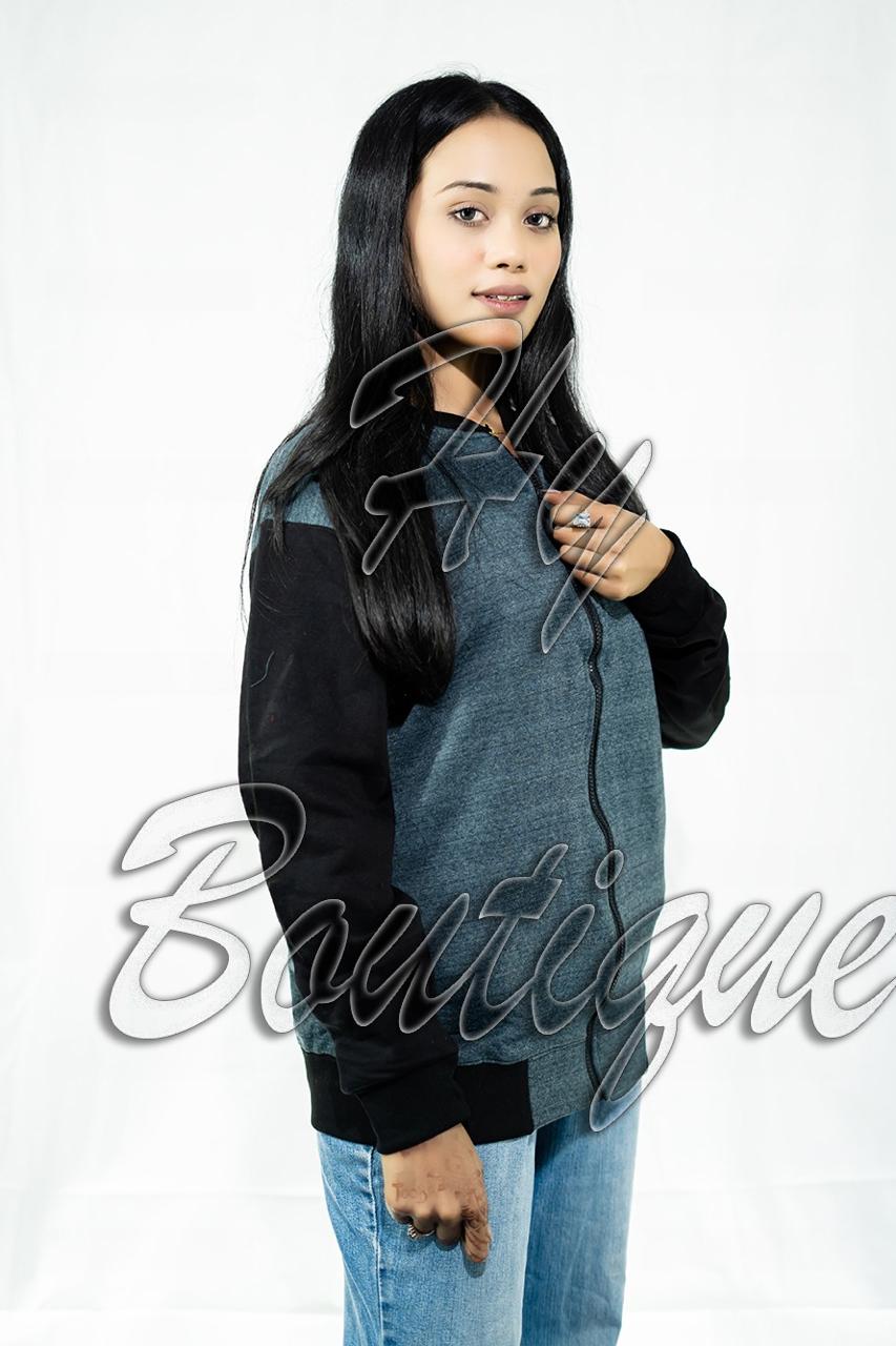 Winter Collection Women’s Plain Grey Charcoal Jacket | Stylish & Warm Outerwear | Elegant Winter Fashion for Ladies - Image 2