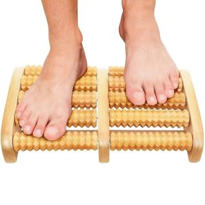 Traditional Wooden Roller Foot Massager Durable Natural Wood Design For Relaxation Stress Relief And Improved Blood Circulation wooden material
