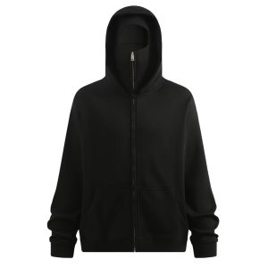 Balaclava Winter Zipper Hoodie Providing Warm Protection With Comfortable Fit Everyday Winter Wear