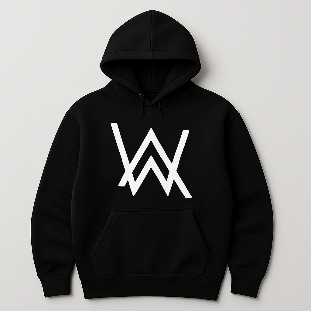 New Summer Collection Full Black Hoodie with WA Print for Men and Boys – Comfortable, Fashionable & Casual Wear - Image 3
