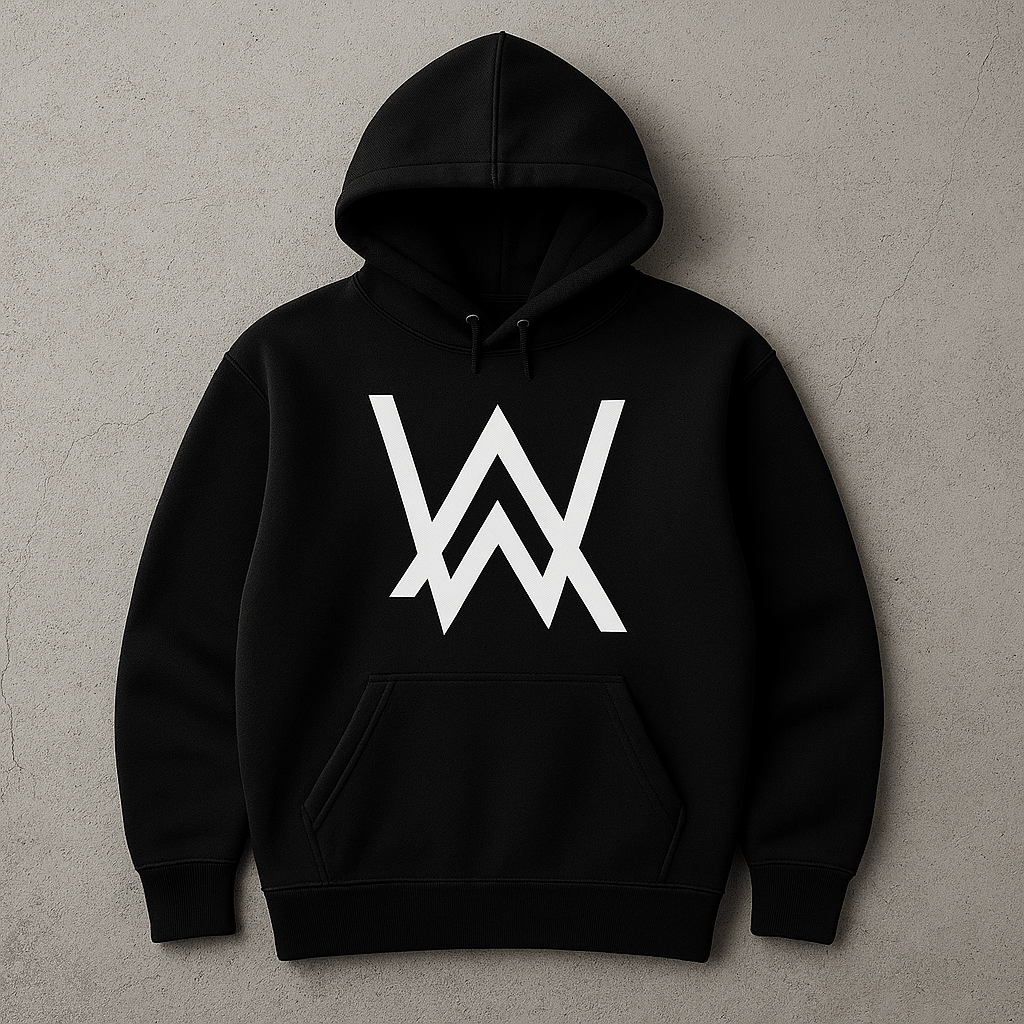 New Summer Collection Full Black Hoodie with WA Print for Men and Boys – Comfortable, Fashionable & Casual Wear - Image 2