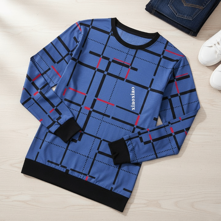 HY Boutique Lot Lining Screen Print Full Sleeve T-Shirt – Premium Quality, Smart Look, Good Stitching, Fashionable Design (Sizes M, L, XL) - Image 2