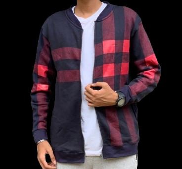 Men's Stylish Zipper Jacket with Contrast Checked Zipper | Jacket For Men's & Boys | Stylish Jacket For Formal & Casual Wear | Checked Design Jacket - Image 5