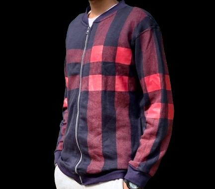 Men's Stylish Zipper Jacket with Contrast Checked Zipper | Jacket For Men's & Boys | Stylish Jacket For Formal & Casual Wear | Checked Design Jacket - Image 6
