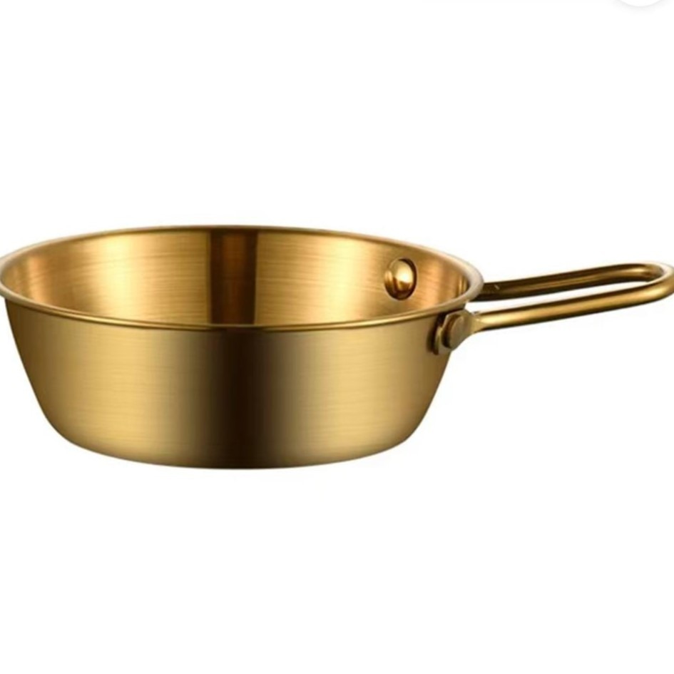 Mini Golden Stainless Steel Sauce Pan Multipurpose Kitchen Cooking Pot - Premium Cookware Designed For Heating Milk And Food Portions Routine - Image 2