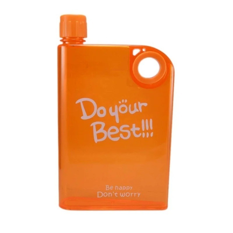 A5 Flat Water Bottle Slim Notebook Style Reusable Water Bottle (420ML) - Drinkware Accessory Designed For Hydration (Random Color) - Image 4