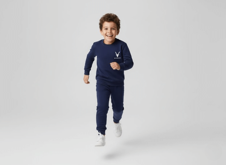 Winter Kids Markhor Printed Tracksuit | Full Sleeves Round Neck T-Shirt & Trouser Set – Warm, Stylish & Comfortable Outfit - Image 3