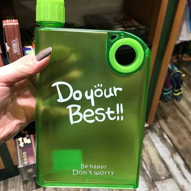A5 Flat Water Bottle Slim Notebook Style Reusable Water Bottle (420ML) - Drinkware Accessory Designed For Hydration (Random Color) - Image 6
