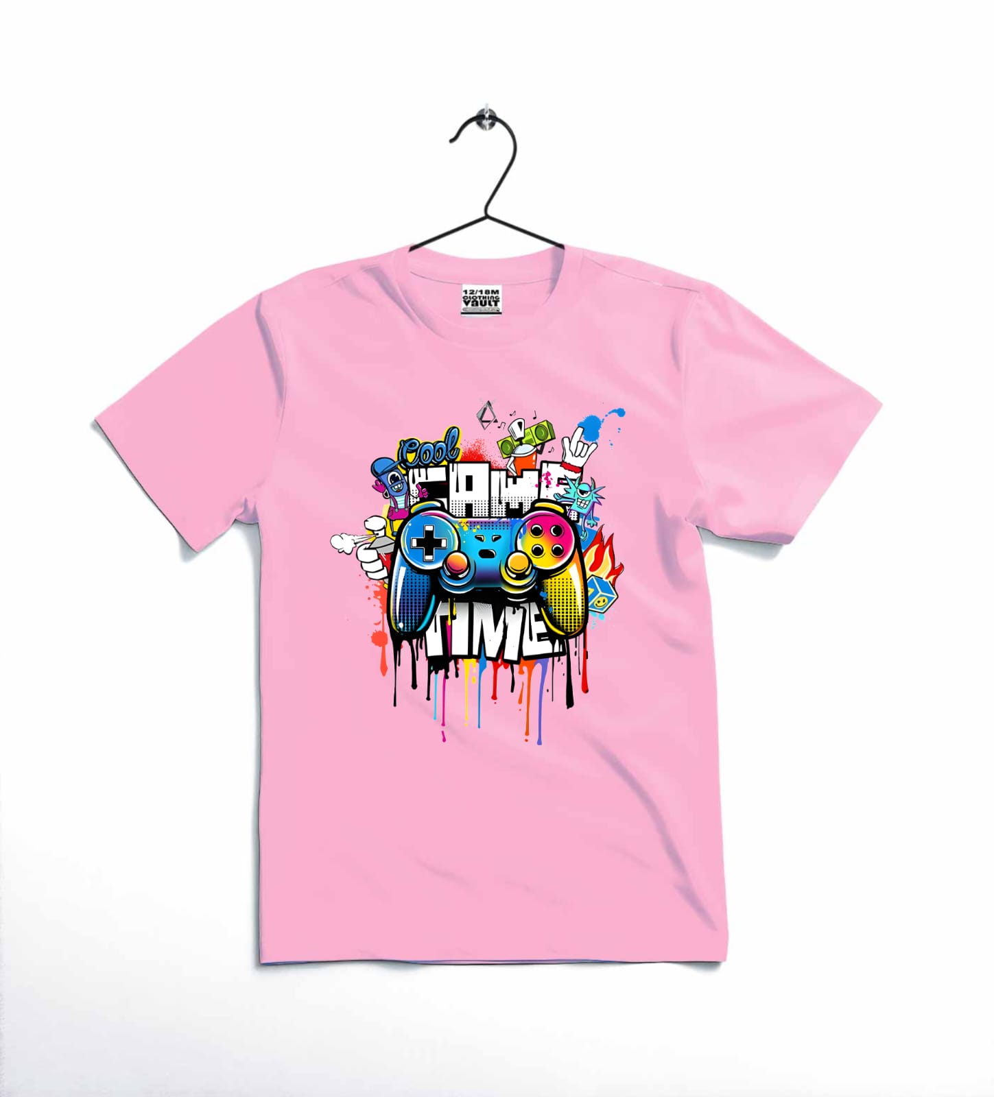 Game Time Printed Kids T Shirt Stylish Casual Comfortable Daily Wear For Boys And Girls - Image 2