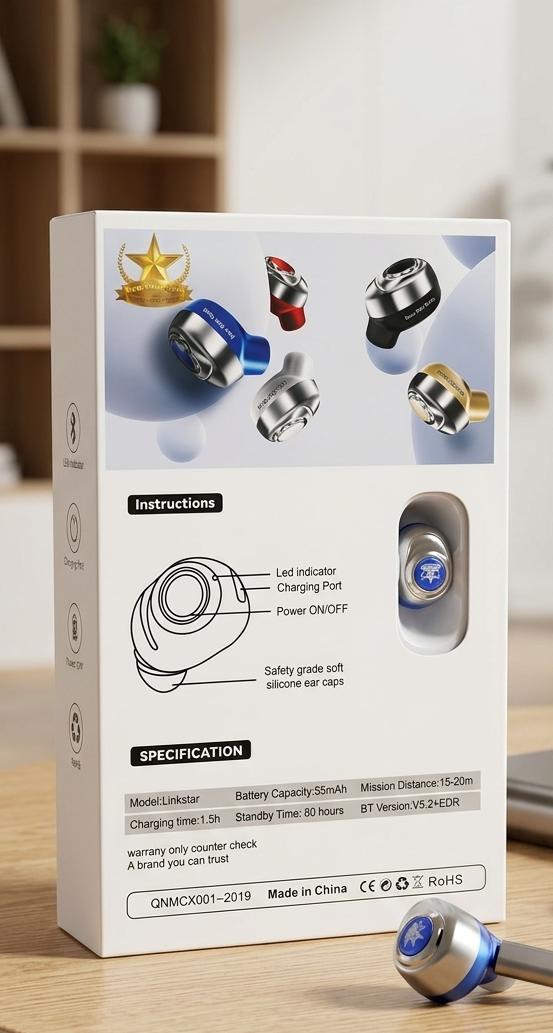 High Quality M16 Mini Bluetooth Earbud Crystal Clear Sound Anywhere Compact Stylish Wireless Headset - Image 4