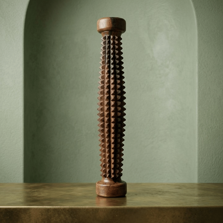 Handcrafted Wooden Palate Massager – Reflexology & Acupuncture Roller - Image 3