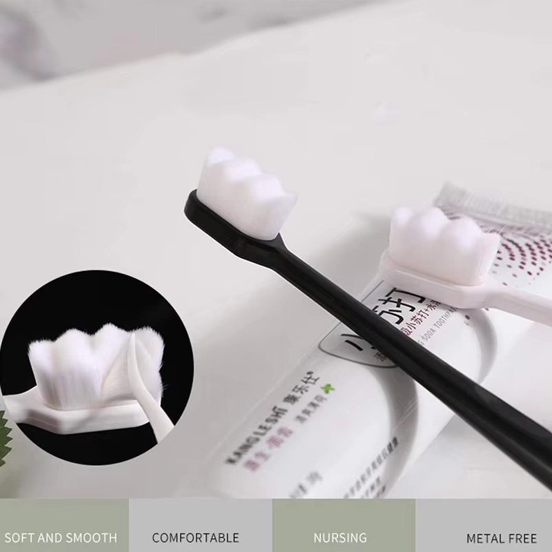 Nano Toothbrush with Travel Case | Ultra Soft Micro-Nano Bristles | Gentle Toothbrush for Sensitive Gums | Suitable for Adults & Kids | Random Color