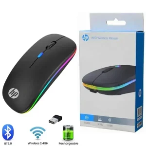 HP W10 Wireless Mouse - Slim Silent Stylish 2.4GHz Wireless Optical Mouse With Ergonomic Design Plug And Play USB Receiver For Laptop PC (Random Color)