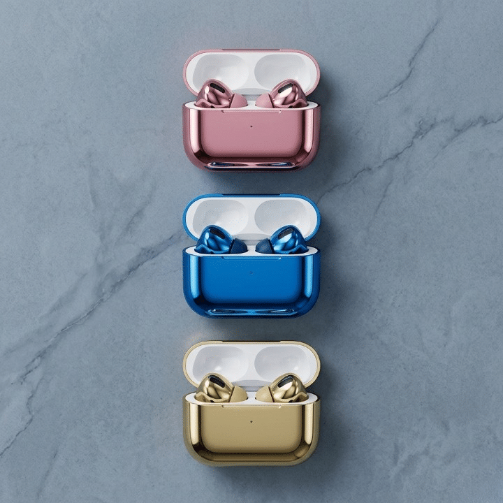 Premium AirPod Pro 2 Glossy Edition - Stylish Shining Wireless Earbuds with High-Fidelity Sound - Without Box - Random Color - Image 2