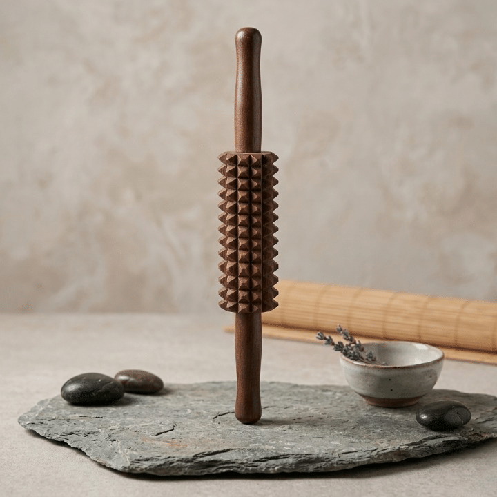 Handcrafted Wooden Thighs and Calves Massager – Reflexology & Muscle Roller