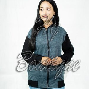 Winter Collection Women’s Plain Grey Charcoal Jacket | Stylish & Warm Outerwear | Elegant Winter Fashion for Ladies