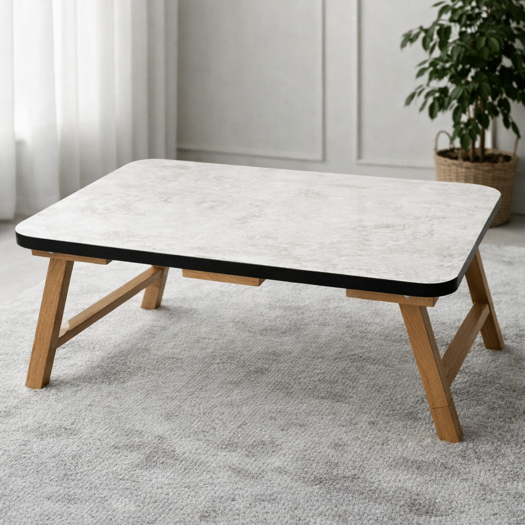 Multi-Purpose Wooden Folding Table – Portable Lap Desk for Study, Reading, and Laptop Use - Image 2