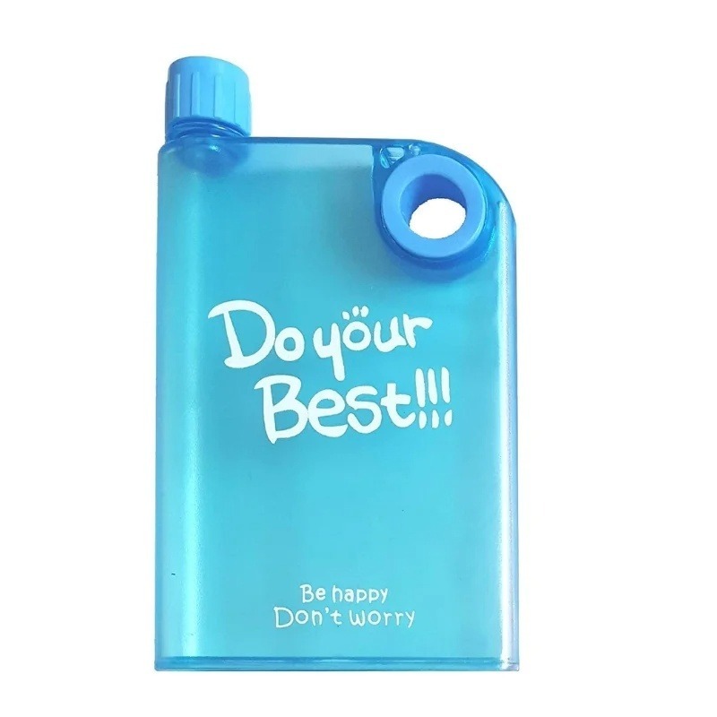 A5 Flat Water Bottle Slim Notebook Style Reusable Water Bottle (420ML) - Drinkware Accessory Designed For Hydration (Random Color) - Image 2
