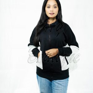 Winter Collection Women’s Black & White Printed Jacket | Stylish & Warm Outerwear | Trendy Winter Fashion for Ladies